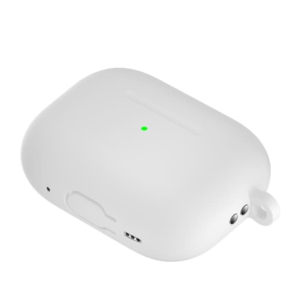Silikonskal Med Karbinhake Apple AirPods Pro 2 Vit