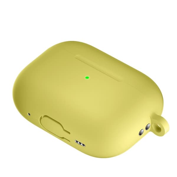 Silikonskal Med Karbinhake Apple AirPods Pro 2 Gul