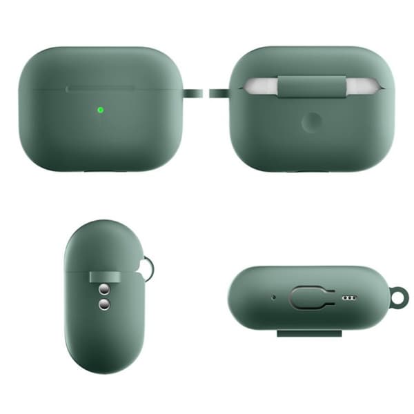 Silikonskal Med Karbinhake Apple AirPods Pro 2 Grön