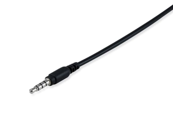 Udstyr Headset jack 245302 2m kabel, mikrofon, fjernbetjening. Stereo bw, sort