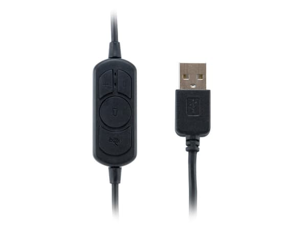 Udstyr USB-headset - Hovedtelefoner - Pandebånd - Kontor/Call Center - Sort - Binaural - SCR kontrolenhed (245305)