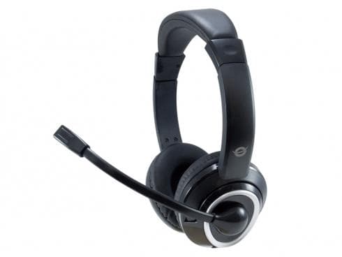 Conceptronic POLONA02BA headset jack-kabel, mikrofon, volumenkontrol. Stereo YK sort