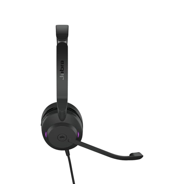 Jabra Evolve2 30 -kuulokkeet - Stereokuulokkeet melunvaimennuksen kanssa - Sertifioitu Microsoft Teamsille - 2-Mic Call Technology - USB-C-kaapeli - M