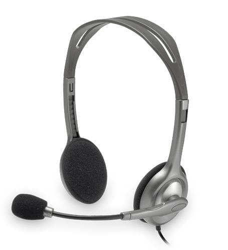 Logitech H110 headset - Dubbel 3,5MM anslutning - Grå