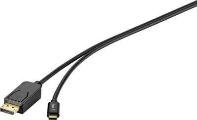 Renkforce USB-C™ / DisplayPort-adapterkabel USB-C™ hane, DisplayPort hane 1,80 m Svart RF-4538166