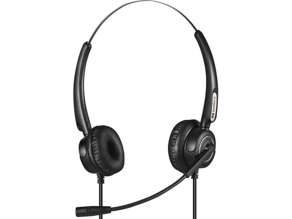 Sandberg 126-30 Hörlurar/Headset Trådbundet Pannband Office/Call Center USB Typ-A Svart