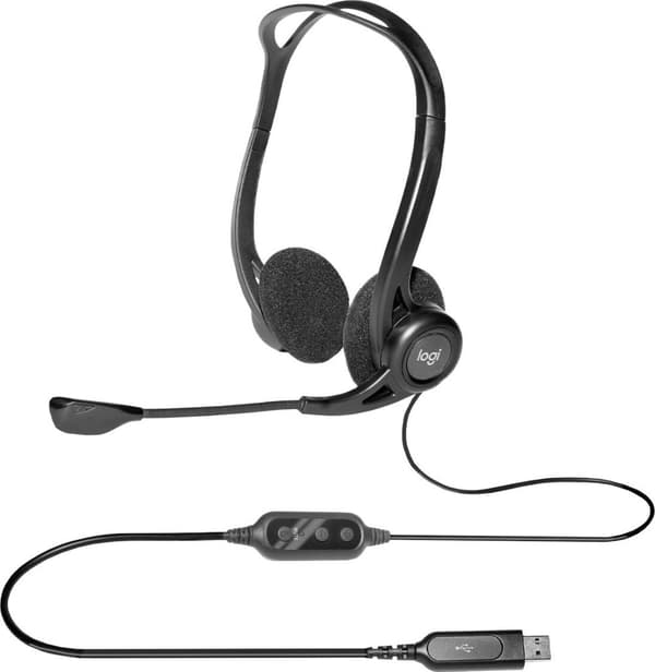 Logitech 960 - PC Stereo Headset - USB - Sort