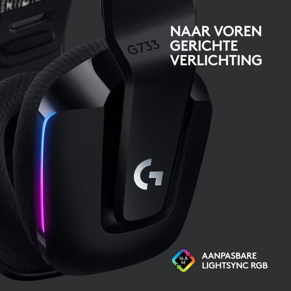 Logitech G733 LIGHTSPEED langattomat pelikuulokkeet - PS5/PS4 & PC - musta