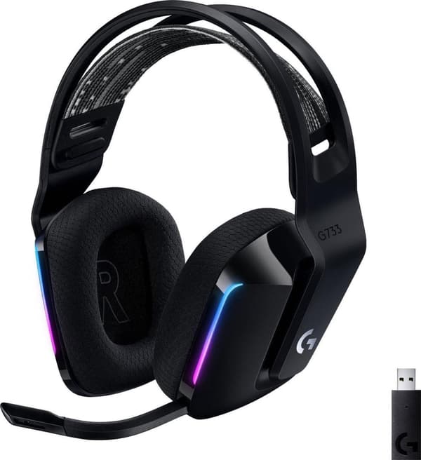 Logitech G733 LIGHTSPEED langattomat pelikuulokkeet - PS5/PS4 & PC - musta
