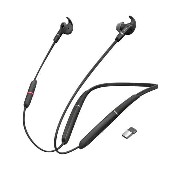 GN Jabra Jabra Evolve 65e UC - Hörlurar med mikrofon - in-ear - bakom nacken - bluetooth - trådlöst - USB - brusisolering (6599-629-109)