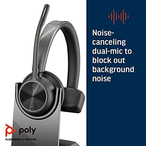 Poly Voyager 4300 UC Series 4310 - Headset - on-ear - Bluetooth - trådlöst - USB-C - Zoomcertifierat