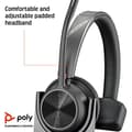Miniatyrbild 6 av 6: Poly Voyager 4300 UC Series 4310 - Headset - on-ear - Bluetooth - trådlöst - USB-C - Zoomcertifierat