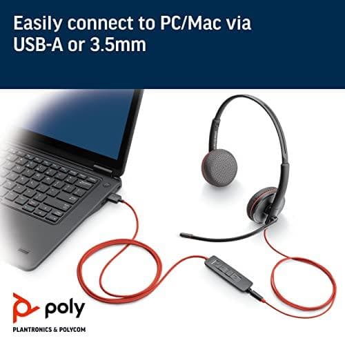 Plantronics Blackwire 3225 - 3200 -sarja - Kuulokkeet - korvalla - langallinen - USB, 3,5 mm pistoke