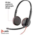 Pikkukuva 4 / 5: Plantronics Blackwire 3225 - 3200 -sarja - Kuulokkeet - korvalla - langallinen - USB, 3,5 mm pistoke