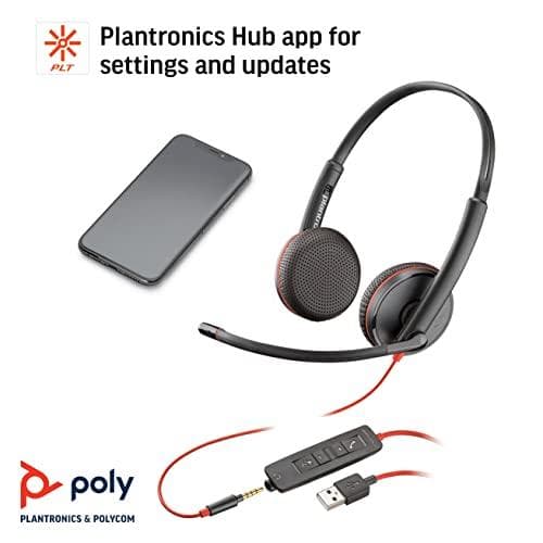 Plantronics Blackwire 3225 - 3200 -sarja - Kuulokkeet - korvalla - langallinen - USB, 3,5 mm pistoke