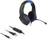Delock - Headset - cirkumaural - trådbunden - 3,5 mm kontakt - svart, blå (27182)
