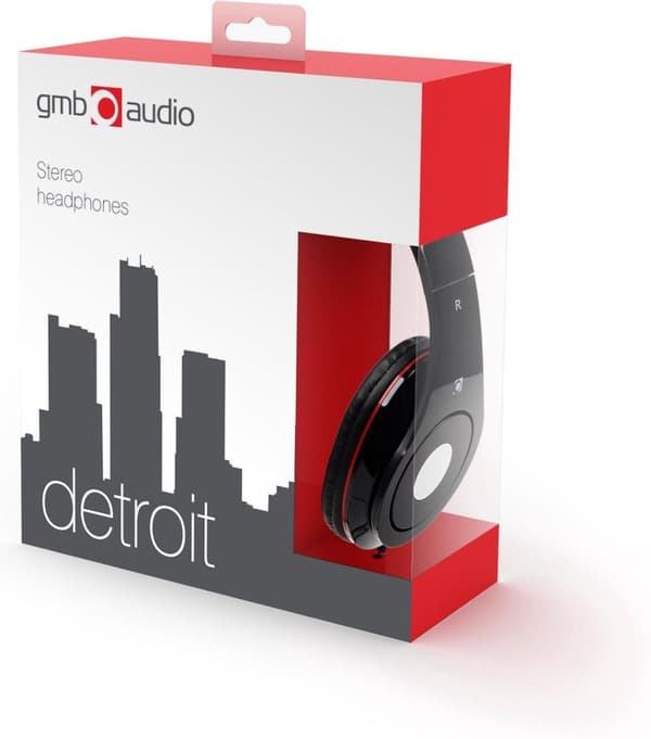 Gembird MHS-DTW-BK - Hovedtelefoner med mikrofon Detroit