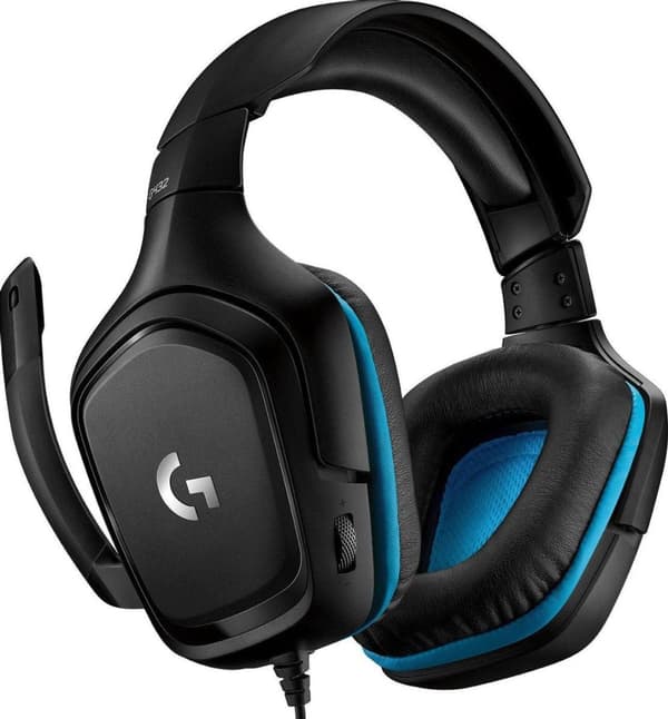 Logitech G432 - Spelheadset - Svart & Blå - PC