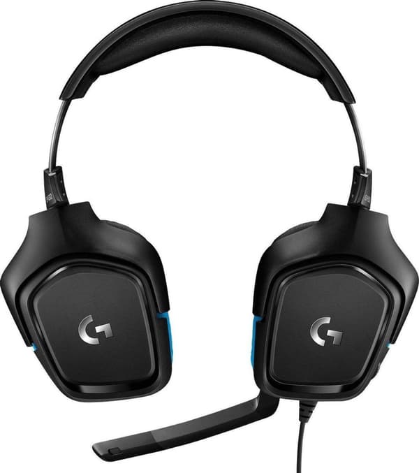 Logitech G432 - Spelheadset - Svart & Blå - PC