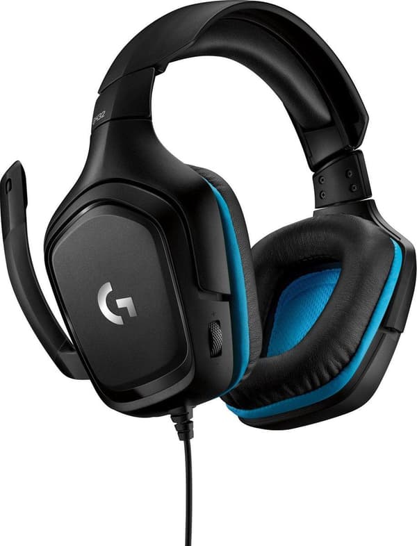 Logitech G432 - Spelheadset - Svart & Blå - PC