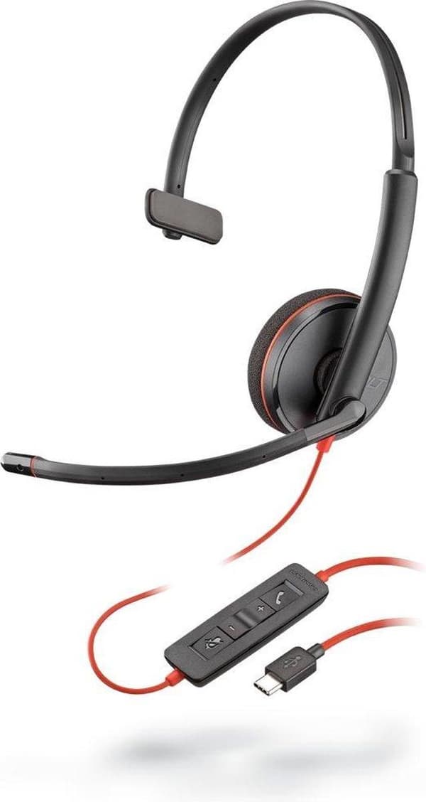 POLY Blackwire C3210 Headset Hovedbøjle Sort
