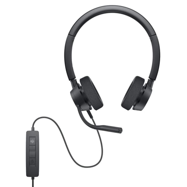 DELL WH3022 - Headset - Pandebånd - Kontor/Call Center - Sort - Status - Kablet (DELL-WH3022)