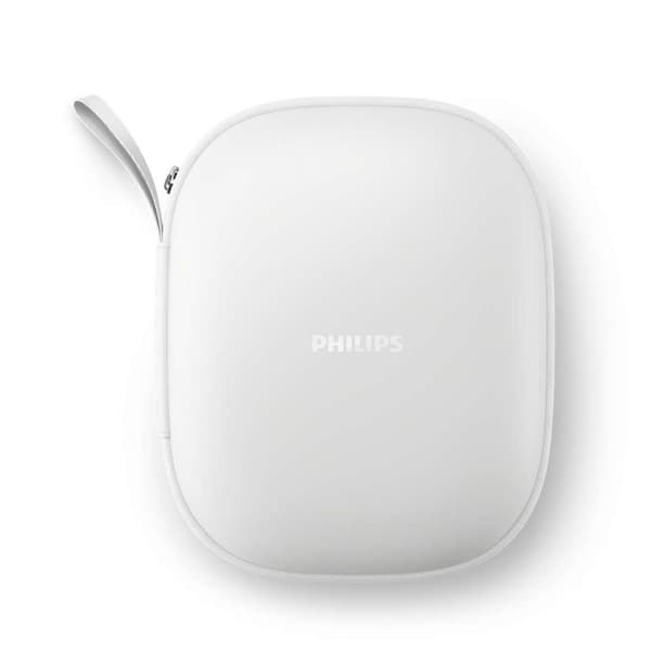 Philips TAH8506 - Hörlurar med mikrofon - cirkumaural - Bluetooth - trådlös, trådbunden - aktiv brusreducering - 2,5 mm kontakt - vit
