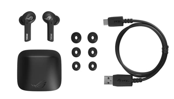 ASUS ROG Cetra True Wireless - äkta trådlösa hörlurar med mikrofon - in-ear - Bluetooth - aktiv brusreducering - svart (90YH03G1-B5UA00)