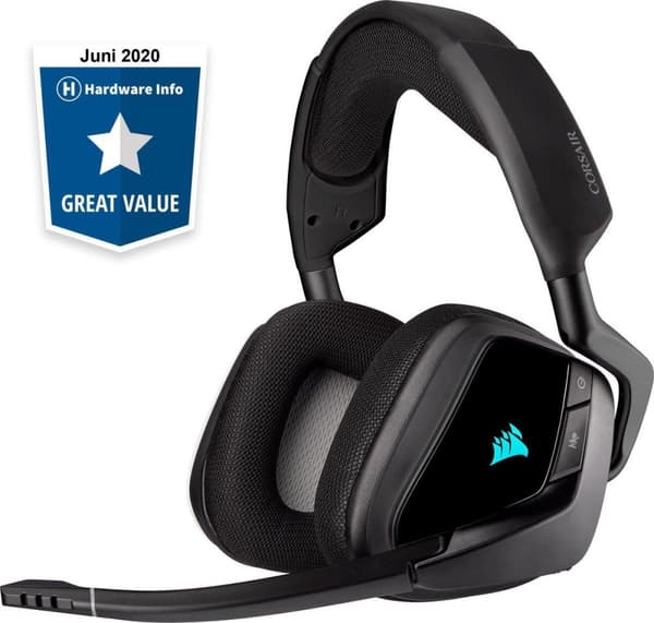 Corsair Void RGB Elite Wireless 7.1 Virtual Surround Sound Gaming Headset - Svart - PC