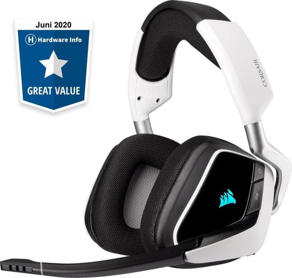 Corsair Void RGB Elite Wireless Virtual Surround Gaming Headset - valkoinen - PC