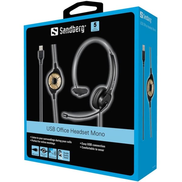 Sandberg USB Office Headset Mono - Kuulokkeet - korvaan - langallinen - USB-A