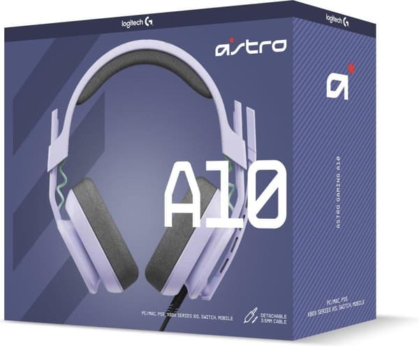 ASTRO Gaming A10 Headset Trådbundet pannband Gaming Grå, lila