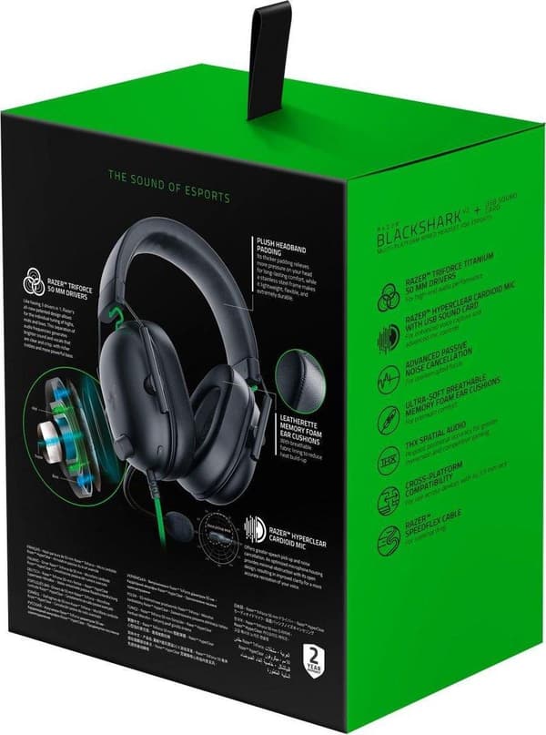 Razer BlackShark V2 X Gaming Headset - PC – Sort