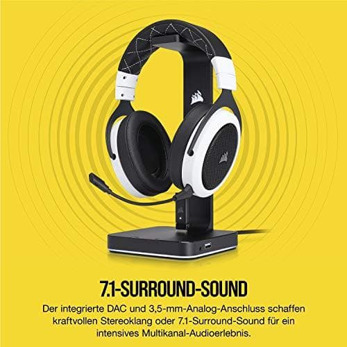 Corsair Gaming ST100 RGB Premium kuulokejalusta - Äänikortti - 16-bittinen - 48 kHz - Stereo - USB 3.1 Gen 1