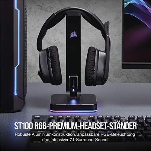 Corsair Gaming ST100 RGB Premium kuulokejalusta - Äänikortti - 16-bittinen - 48 kHz - Stereo - USB 3.1 Gen 1