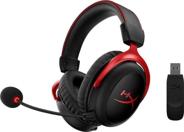 HP HyperX Cloud II trådlösa hörlurar Wireless Head-band Gaming Svart - Röd (4P5K4AA)