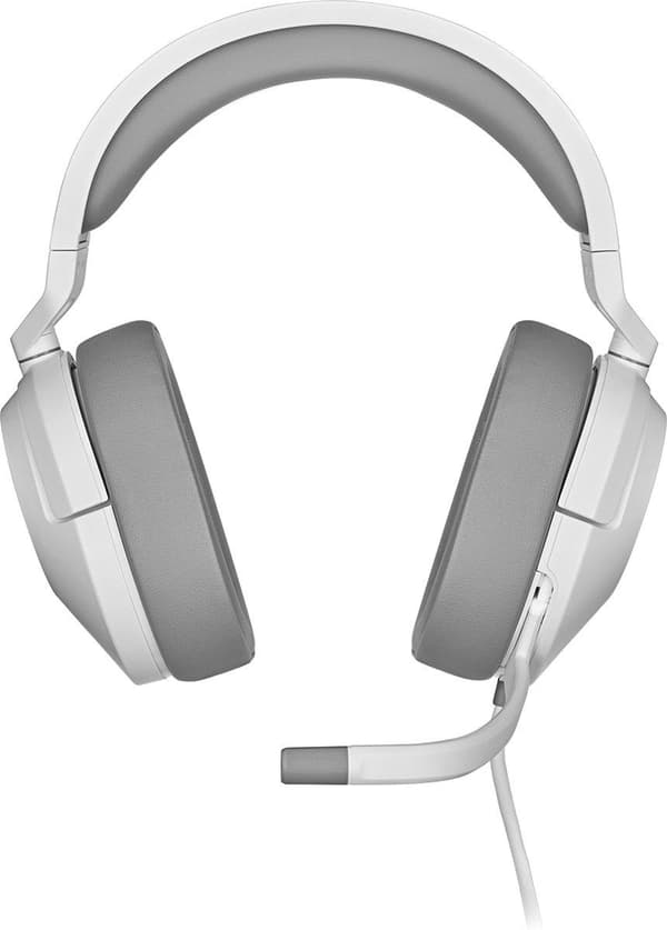 Corsair HS55 -stereokuulokkeet - 3,5 mm:n liitin - valkoinen - PS5/PS4, Xbox Series X|S, PC, Mac, Nintendo Switch & Mobile