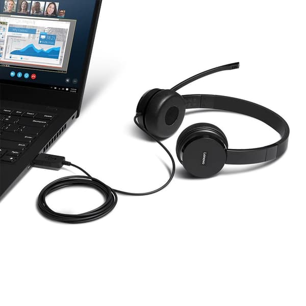 Lenovo 4XD0X88524 Hörlurar/headset Pannband Svart