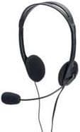 Ednet Stereo PC Headset volymkontroll, 3,5 mm stereokontakt, hörlurar: 20Hz-20kHz, mikrofon: 30Hz-16kHz kabellängd 1,8m
