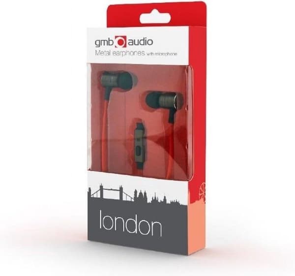 Gembird MHS-EP-LHR Hovedtelefon/Headset Hovedtelefoner In-ear 3,5 mm stik Sort, Orange