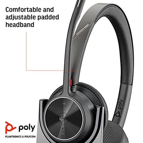 Poly Voyager 4300 UC Series 4320 - För Microsoft Teams - Headset - On-ear - Bluetooth - trådlöst - USB-C - Brusisolering - Certifierad för Microsoft T