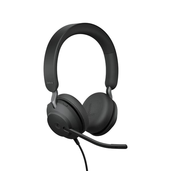 Jabra Evolve2 40 MS Stereo Headset Pannband Svart