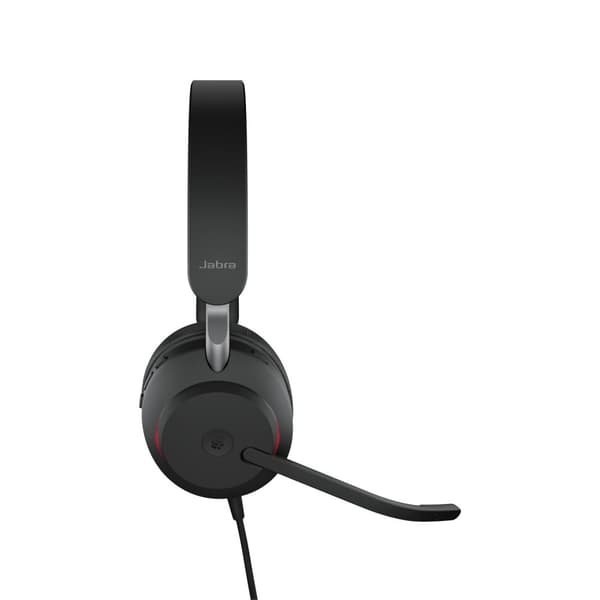 Jabra Evolve2 40 MS Stereo Headset Pannband Svart