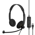 Miniatyrbild 9 av 11: Sennheiser Culture SC 60 USB ML - headset - on-ear - trådbunden - USB - svart med orange accenter