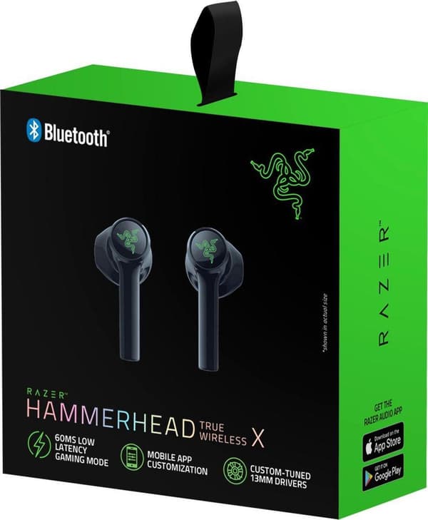 Razer Hammerhead True Wireless X In-Ear-hörlurar - Svart