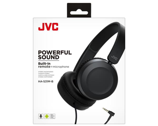 JVC HA-S31M - On-ear høretelefoner - Sort
