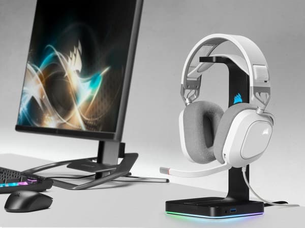 Corsair HS80 RGB USB Premium Dolby Audio 7.1 Surround Gaming Headset - Vit - PC