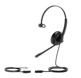 Yealink YHS34 Lite Mono - Headset - On-Ear - Kablet - Hurtig afbrydelse - Sort