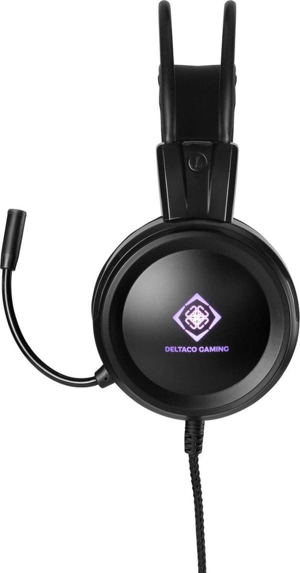 DELTACO GAMING GAM-105 Gaming headset - 50 mm element - LED - Sort