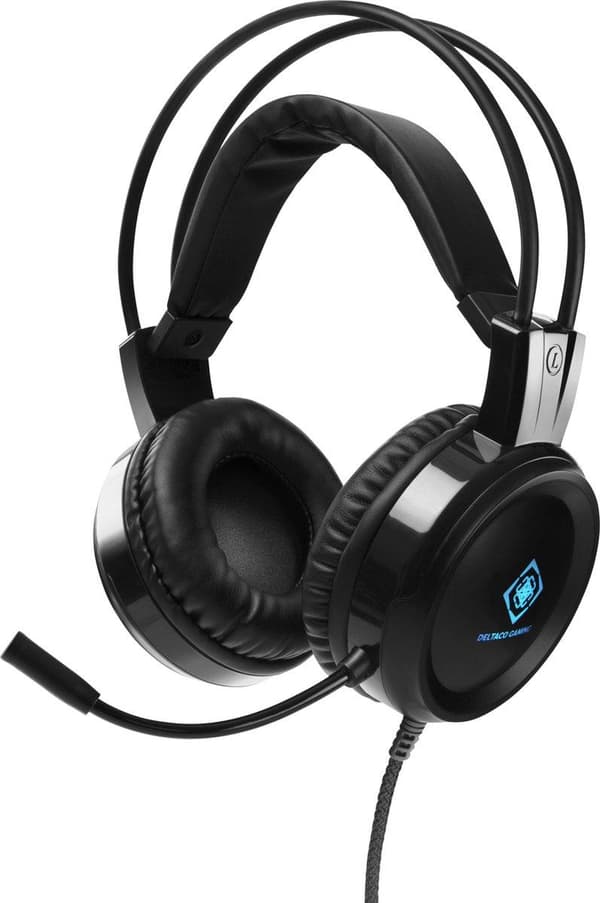 DELTACO GAMING GAM-105 Gaming headset - 50 mm element - LED - Sort